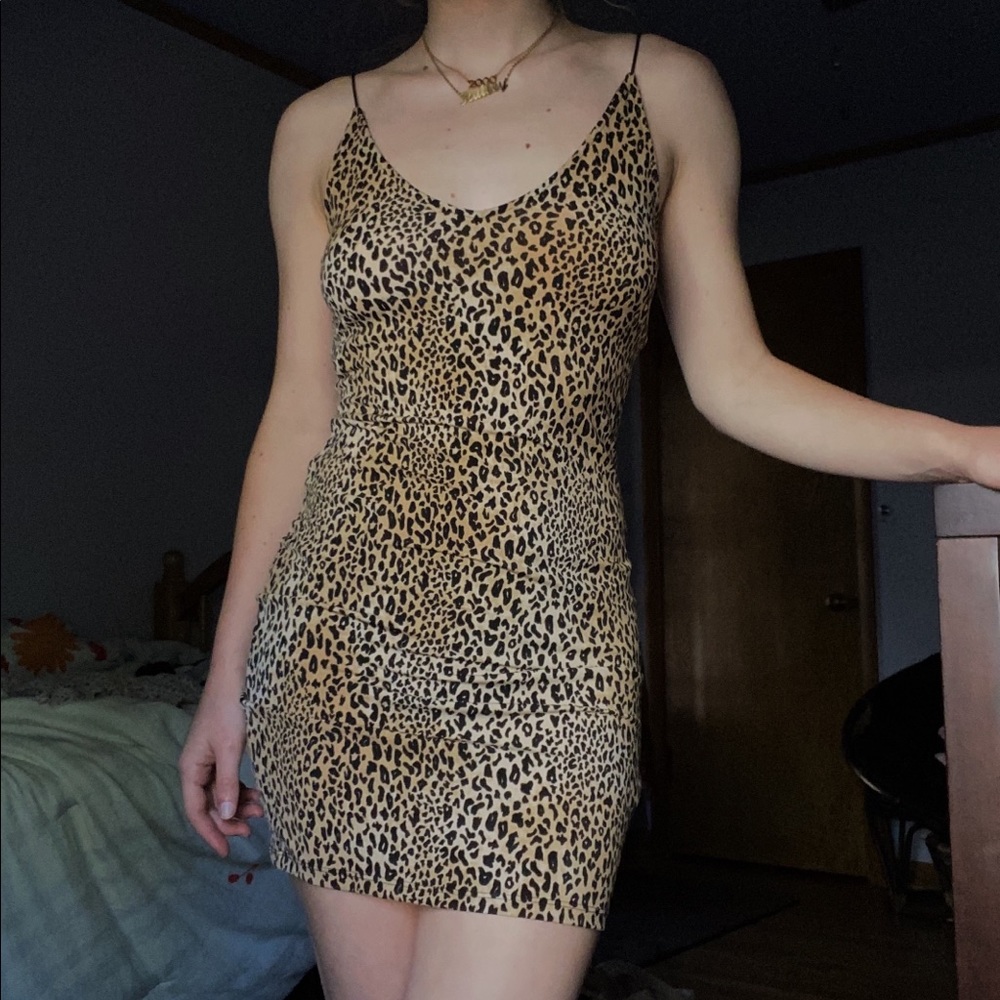 cheetah / leopard print bodycon dress